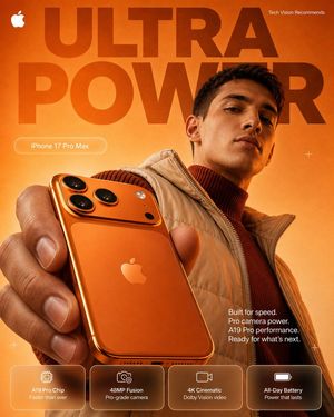 Orange Ultra Power iPhone 广告海报