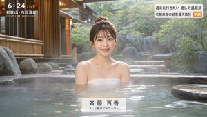 温泉电视节目报道场景
