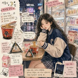 韩式便利店杂志插画