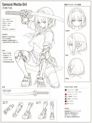 武士机甲少女参考图