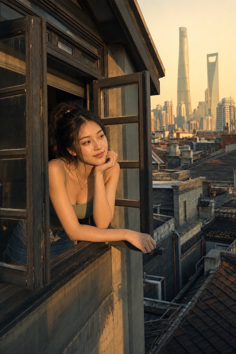 Shanghai Shikumen Window Portrait