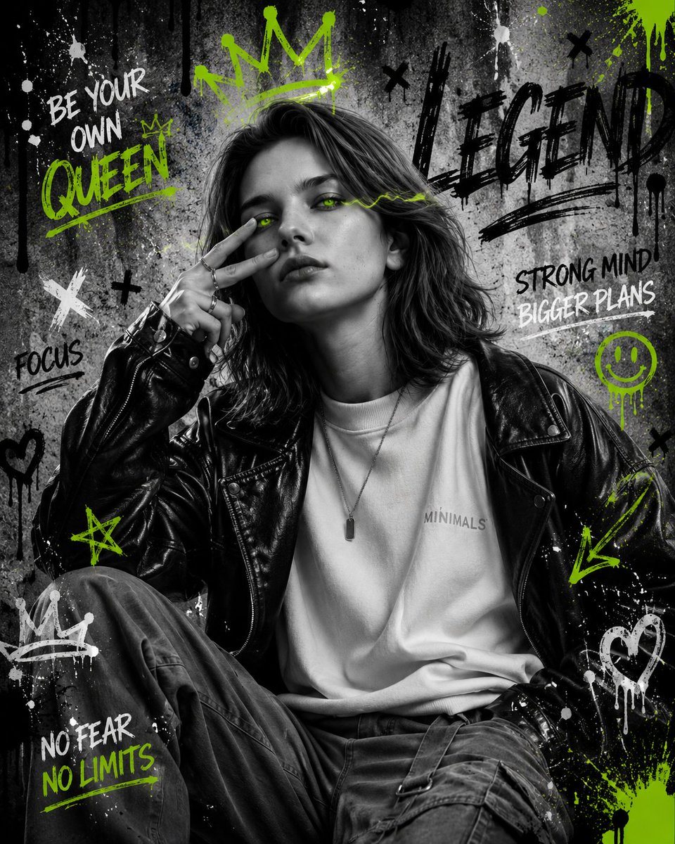Urban Grunge Street Art Portrait