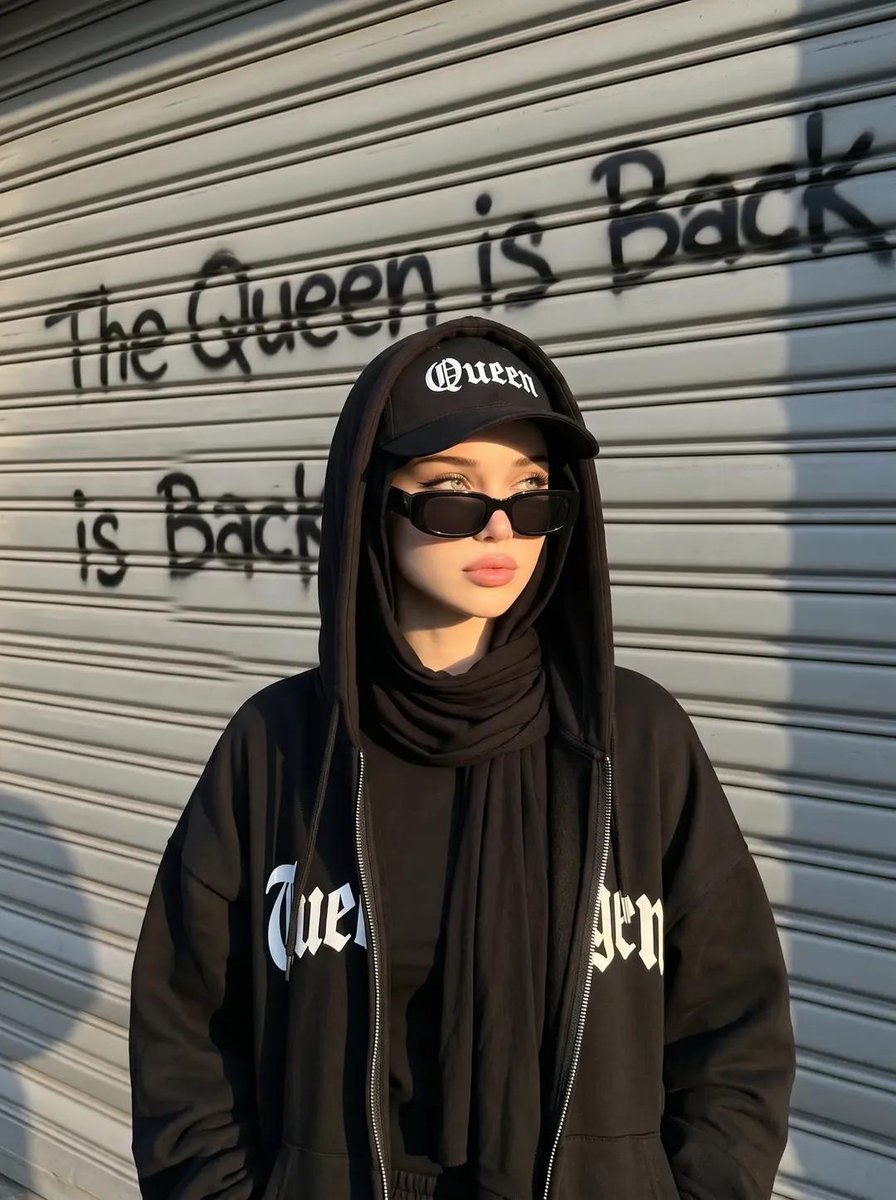 Edgy Street-Style Hijabi Portrait