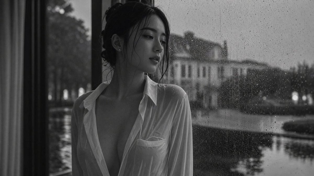 Cinematic Black and White Portrait