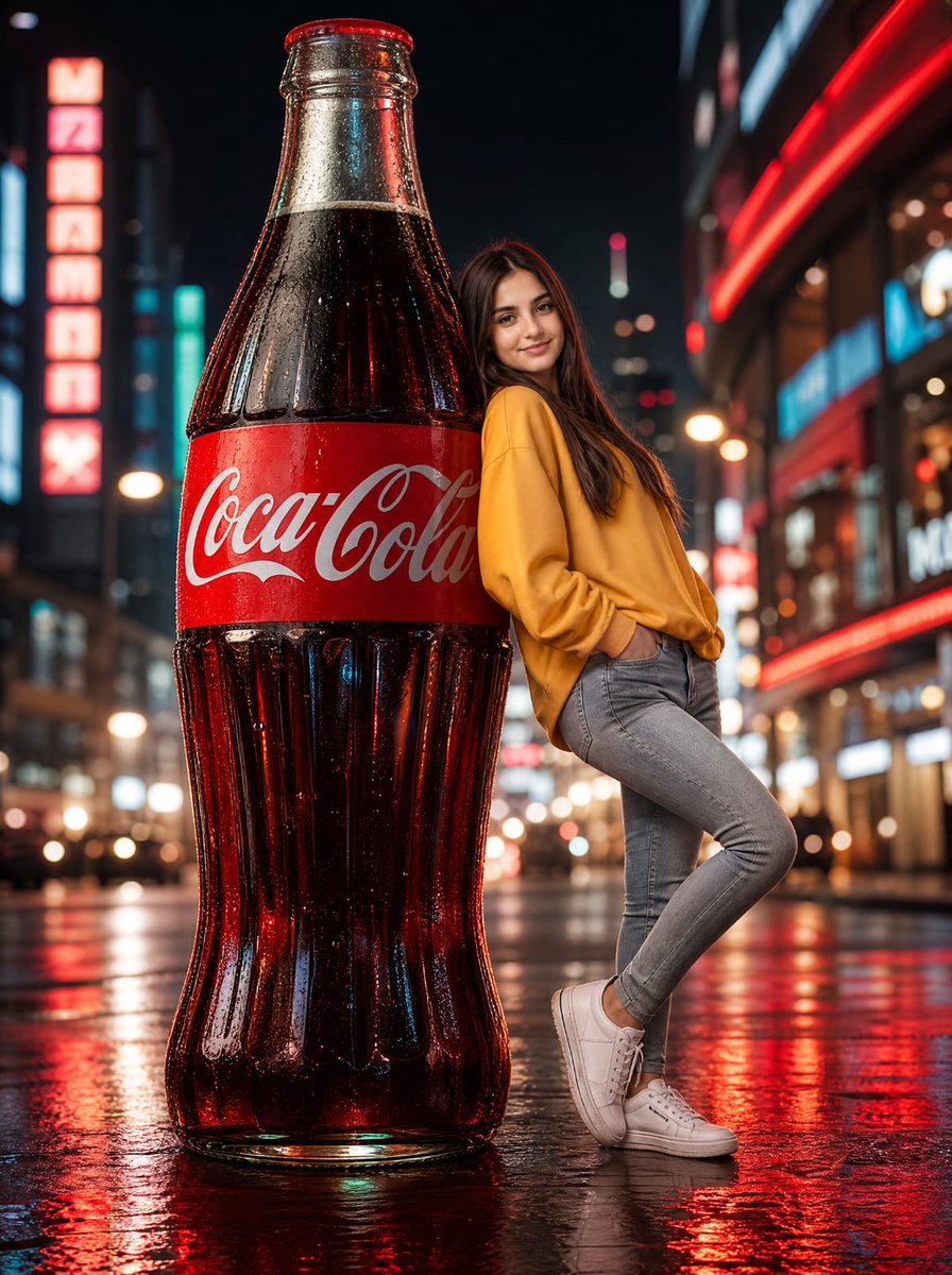 Neon Coca-Cola Street Portrait