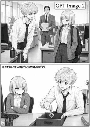 双格 GPT Image 2 漫画风格办公室场景