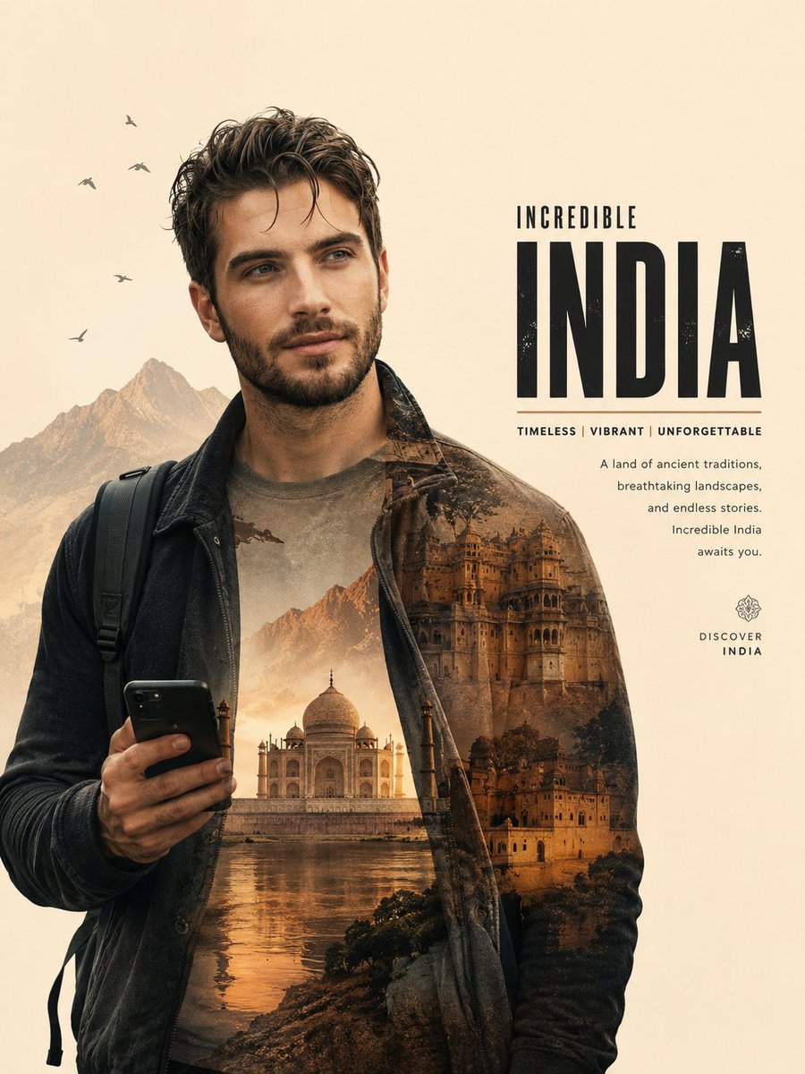 Cinematic Double Exposure Travel Poster