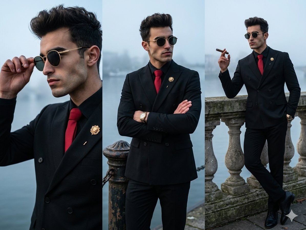 Vertical Panel Menswear Editorial