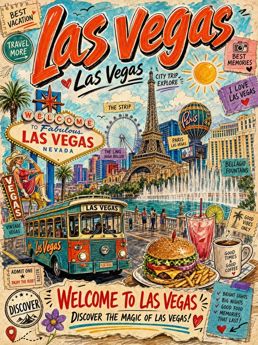 Vintage New York Travel Collage