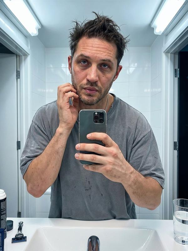 Authentic Morning Bathroom Selfie