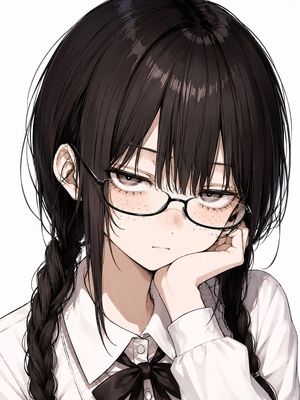 动漫女学生肖像（已打码）