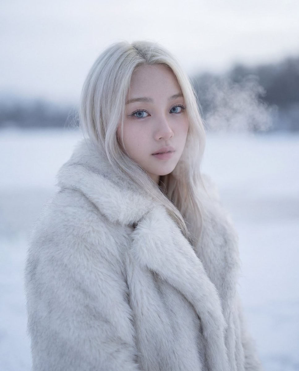 Ethereal Frozen Landscape Portrait