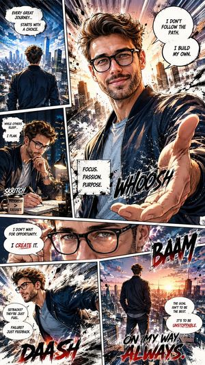 动态漫画页面插画