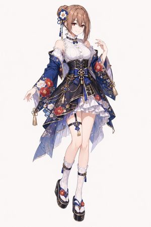 和风摩登花卉偶像礼服