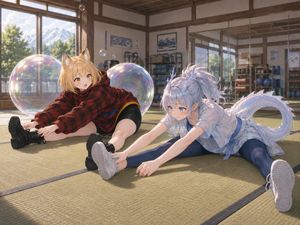 泡泡龙与狐狸伸展运动