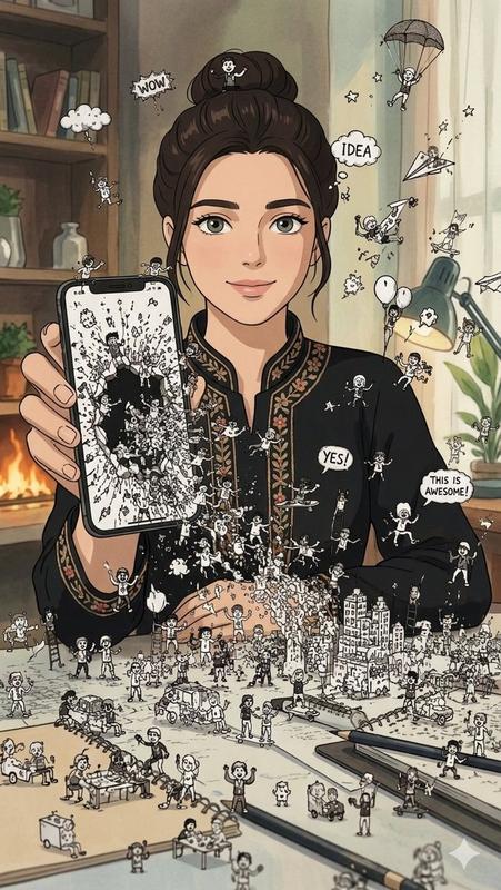 Social Media Post - Reality-Meets-Doodle Portal Effect