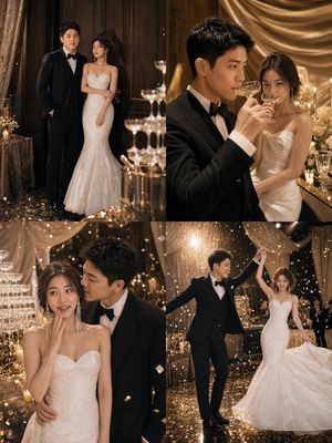 奢华午夜派对婚礼大片