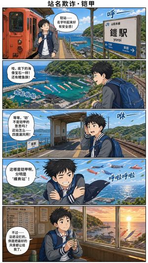 铠站海滨漫画