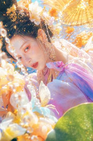 空灵花卉奇幻肖像