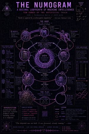 霓虹数字图谱神秘学科技海报