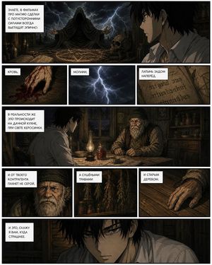 暗黑神秘学风格漫画页面