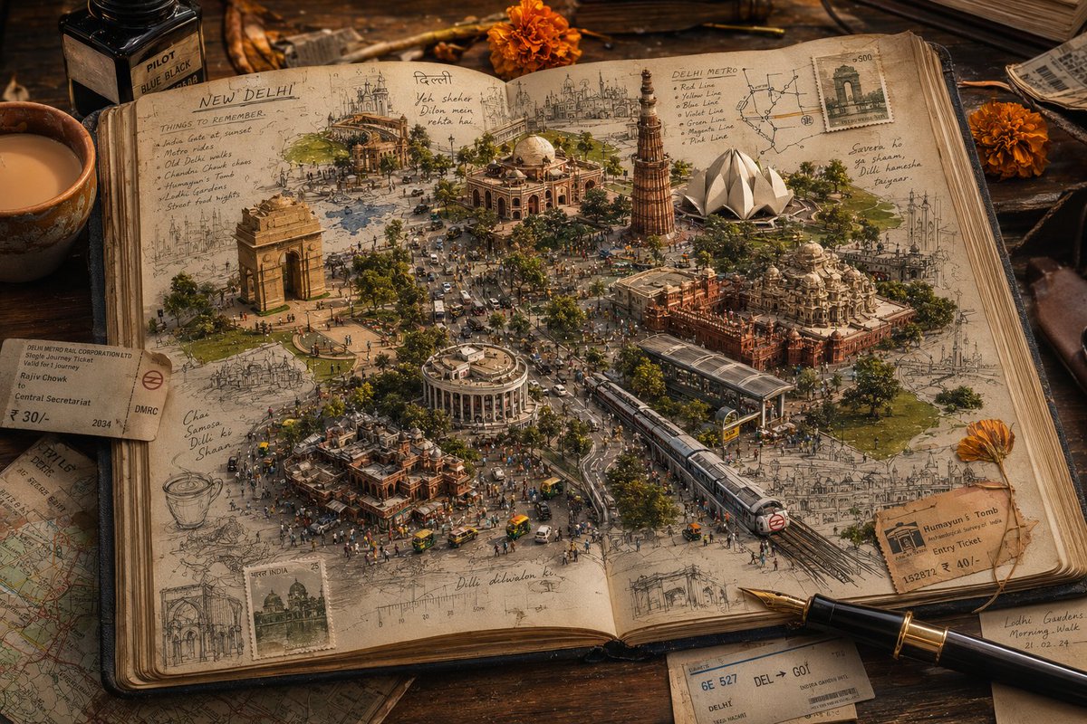 3D Notebook World Travel Poster