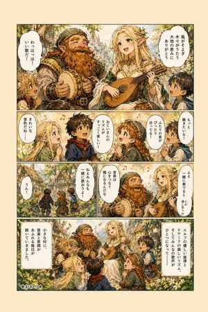 奇幻森林音乐漫画页面