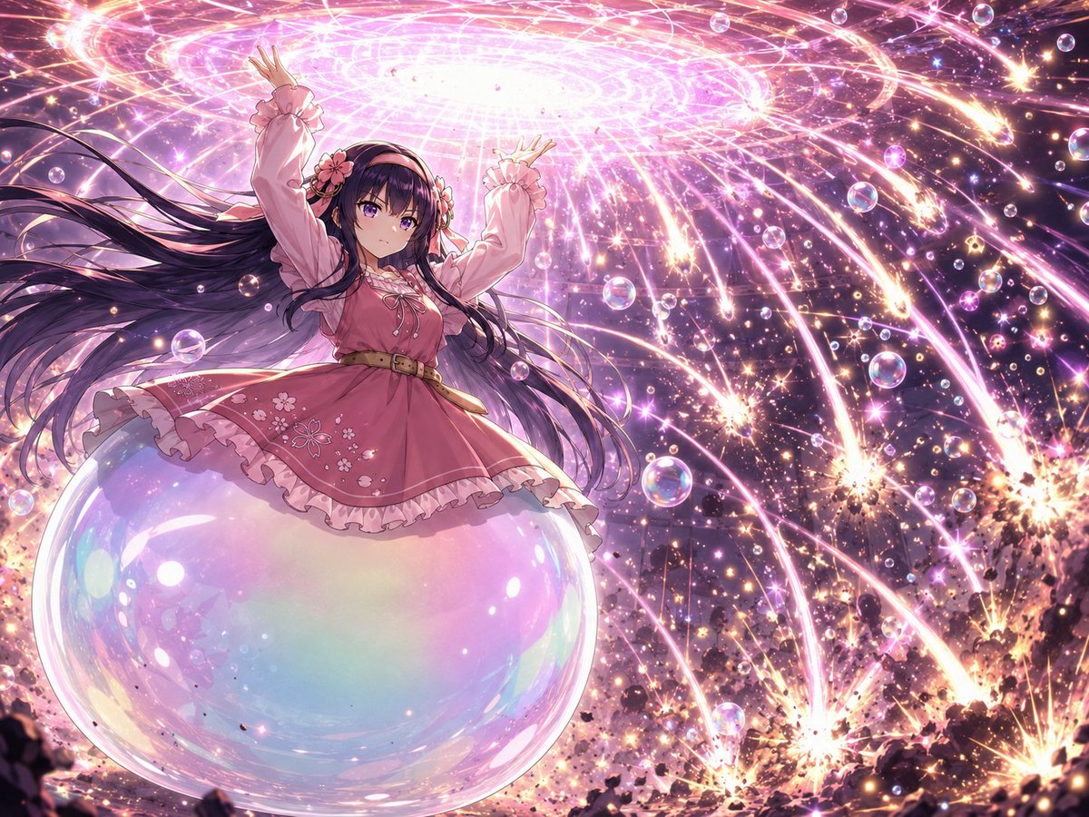 泡泡上的魔法少女星暴