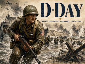 复古诺曼底登陆 D-Day 海报