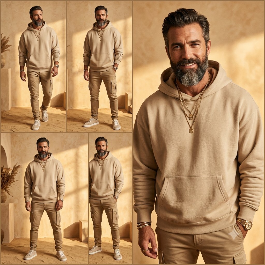 米色男装 Lookbook 拼贴画