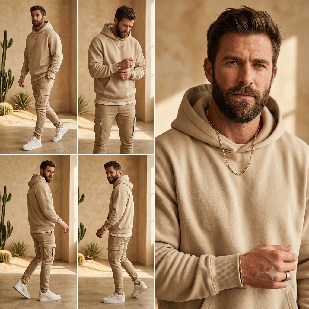 米色男装 Lookbook 拼贴画