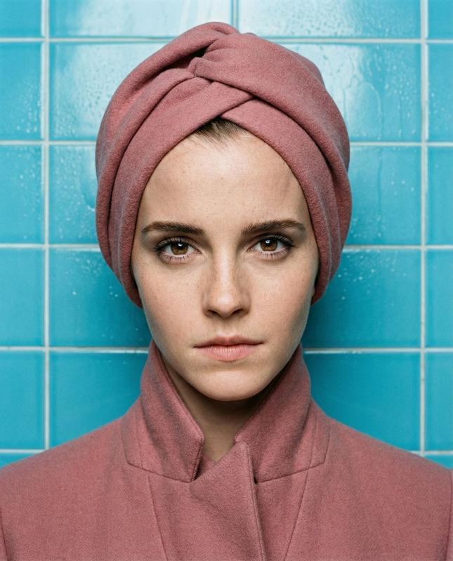 High-Concept Editorial Portrait in Dusty Rose