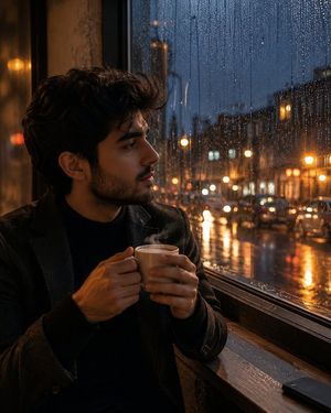 茶与雨的情绪肖像