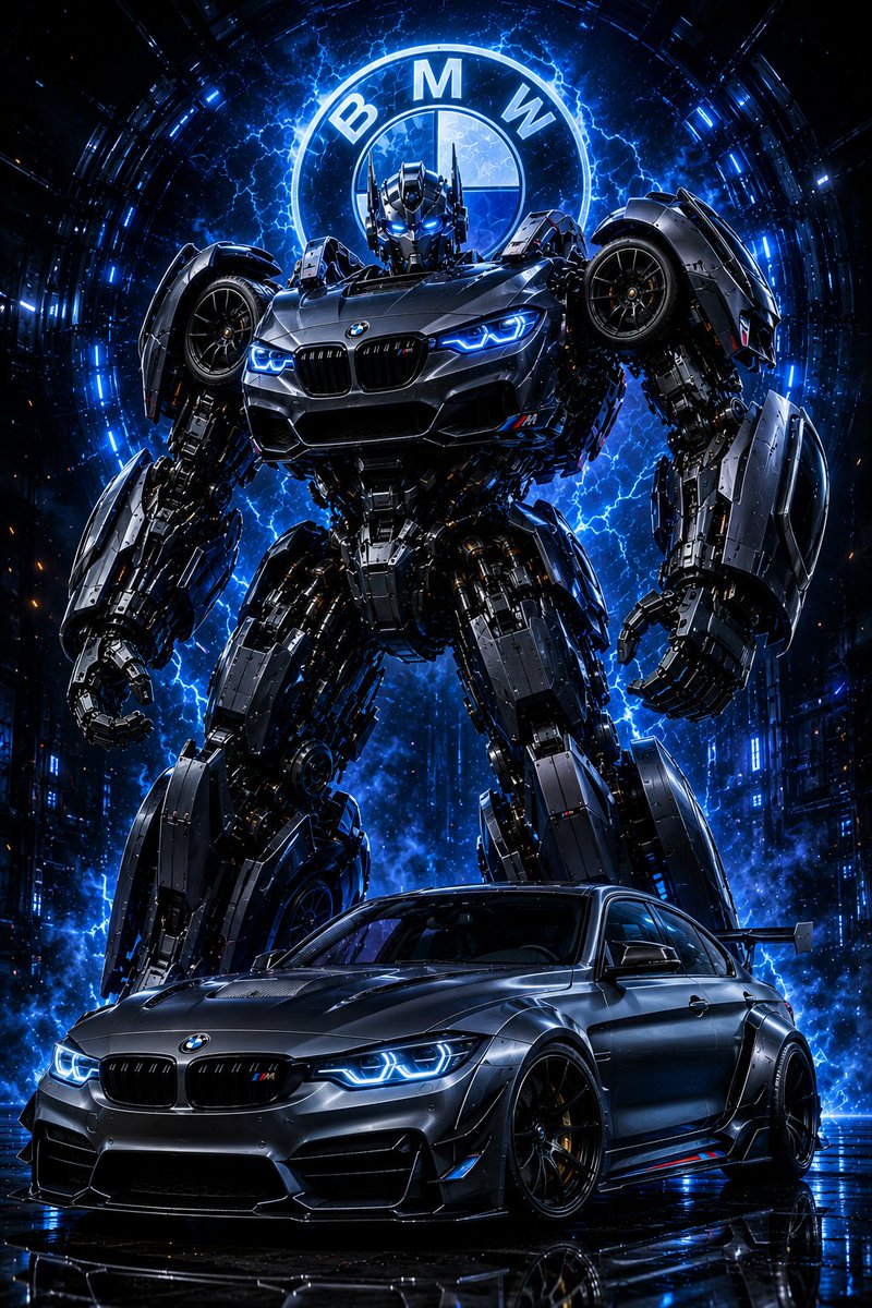 BMW 变形金刚机器人广告