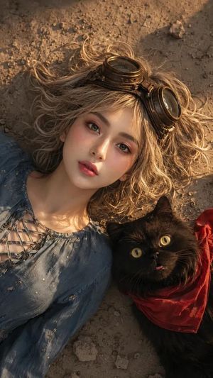 人脸锁定图像编辑:与猫的合影