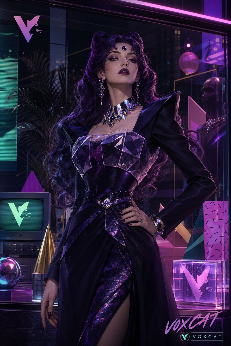 Social Media Post - Neon Crystal Couture Window Display