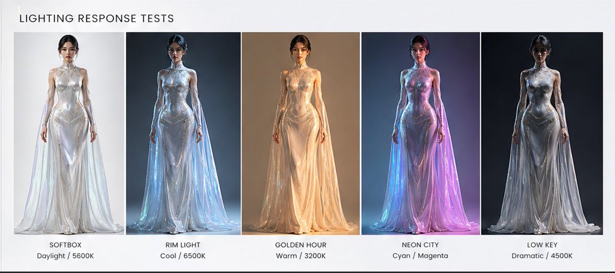 Infographic / Edu Visual - Fashion Lighting Response Test Sheet
