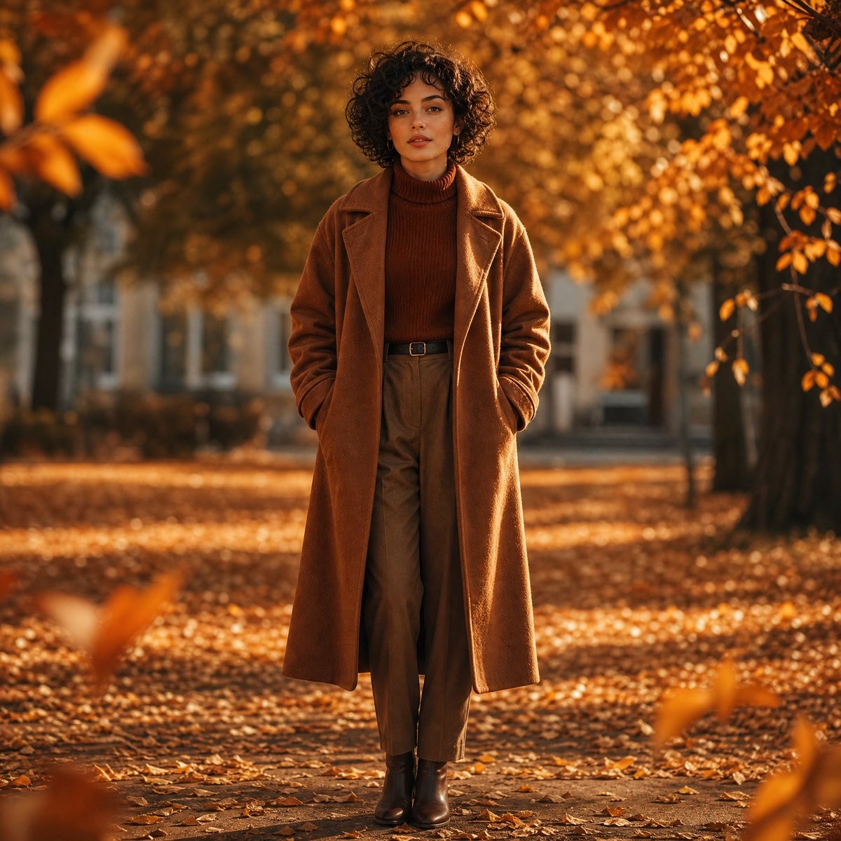 Social Media Post - Cinematic Autumn Fashion Portrait