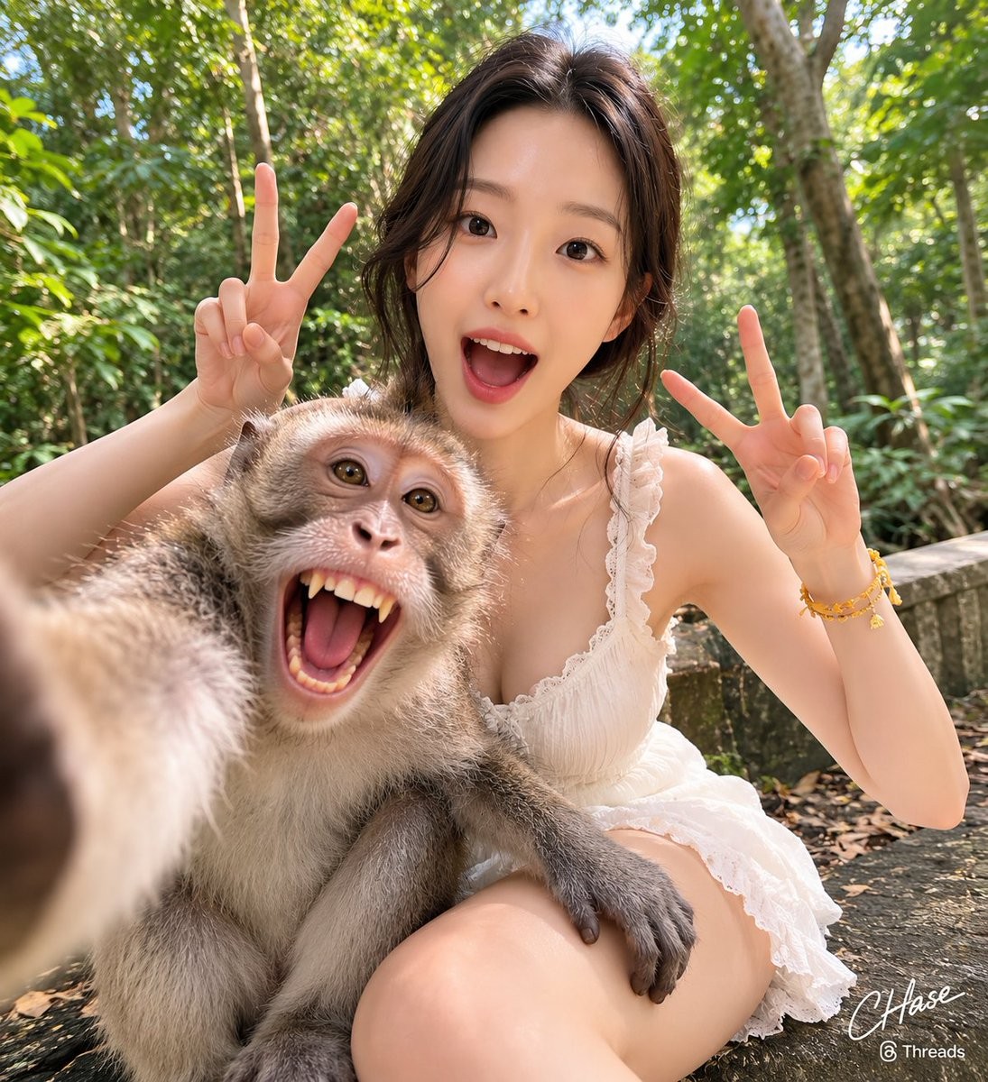 Social Media Post - Jungle Monkey Selfie Prompt
