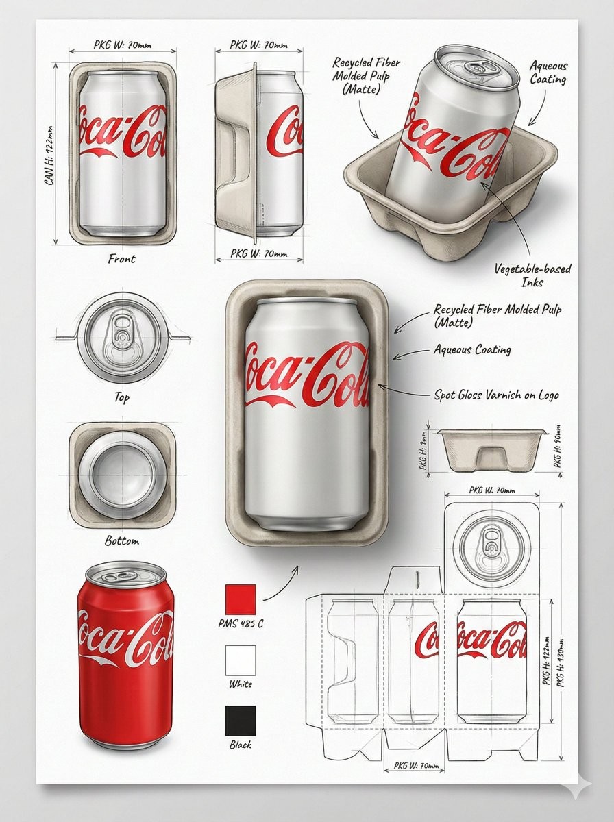 Infographic / Edu Visual - Industrial Packaging Design Sheet