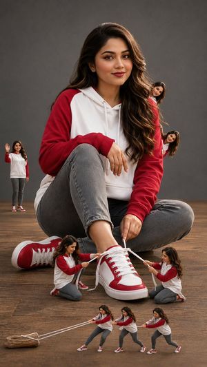 女性与微型克隆人肖像
