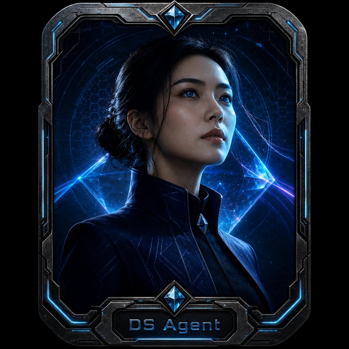Profile / Avatar - Cyberpunk Tech Aesthetic Badge Portrait