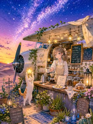星光沙漠飞机咖啡馆
