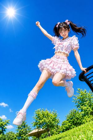 夏日天空日本偶像肖像