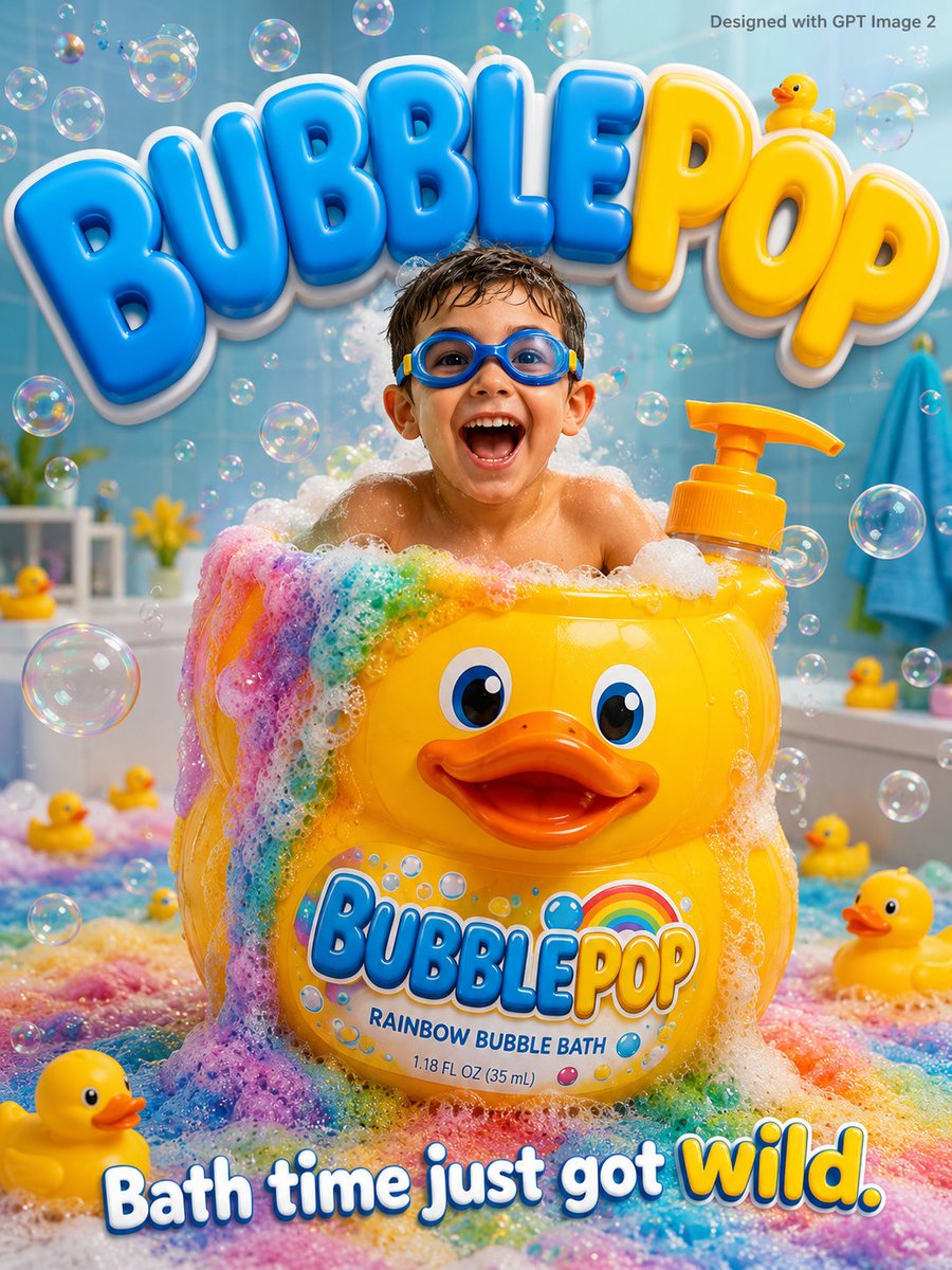 Product Marketing - Kids Bath Product Advertisement Poster