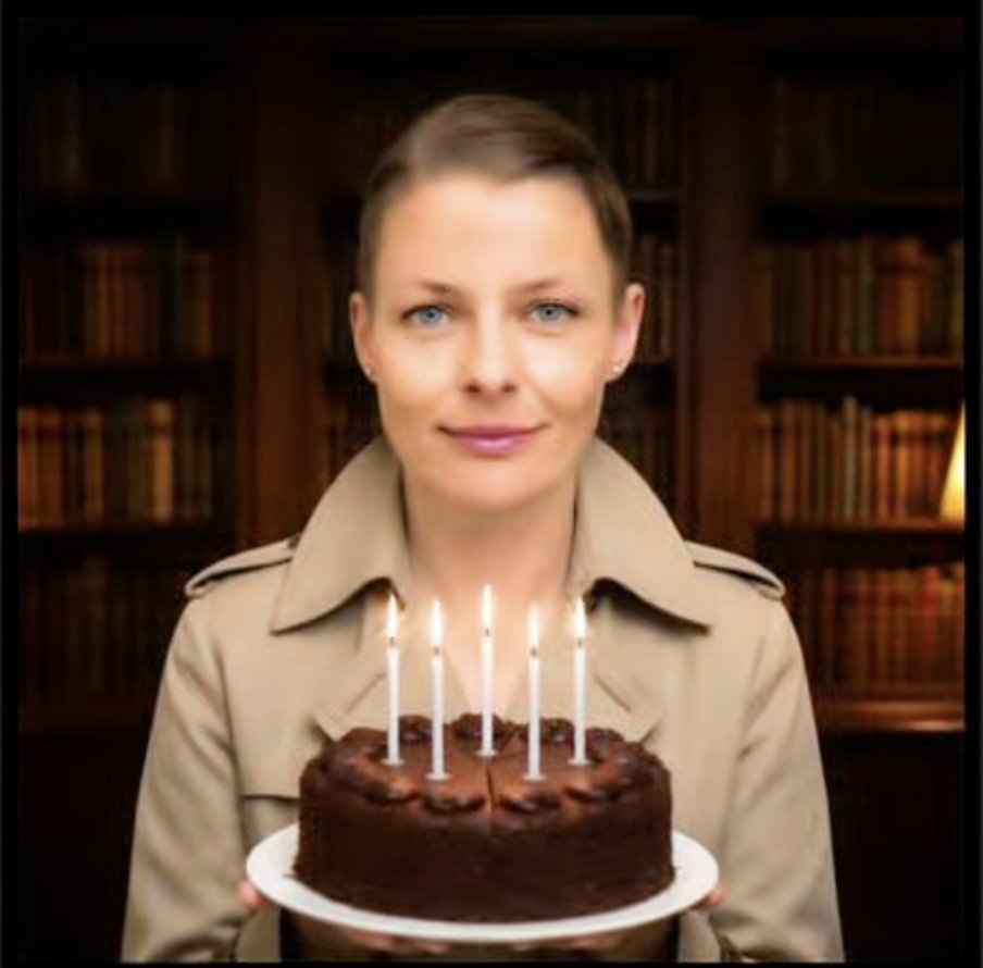 Profile / Avatar - Faceless Man Holding Chocolate Cake