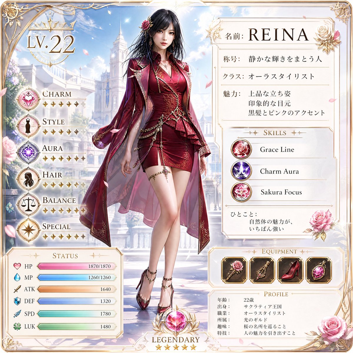 RPG 角色状态卡