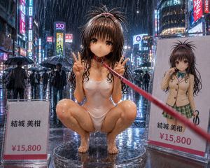 雨中东京动漫手办展示