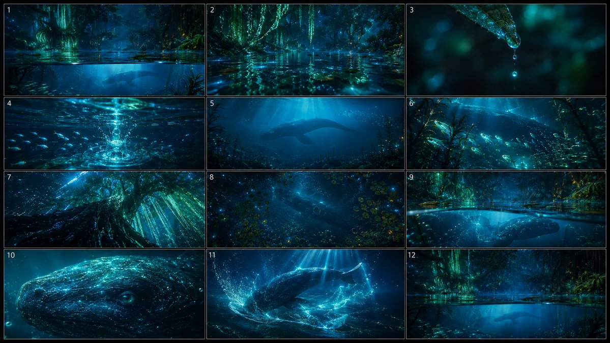 生物发光水生生物分镜脚本