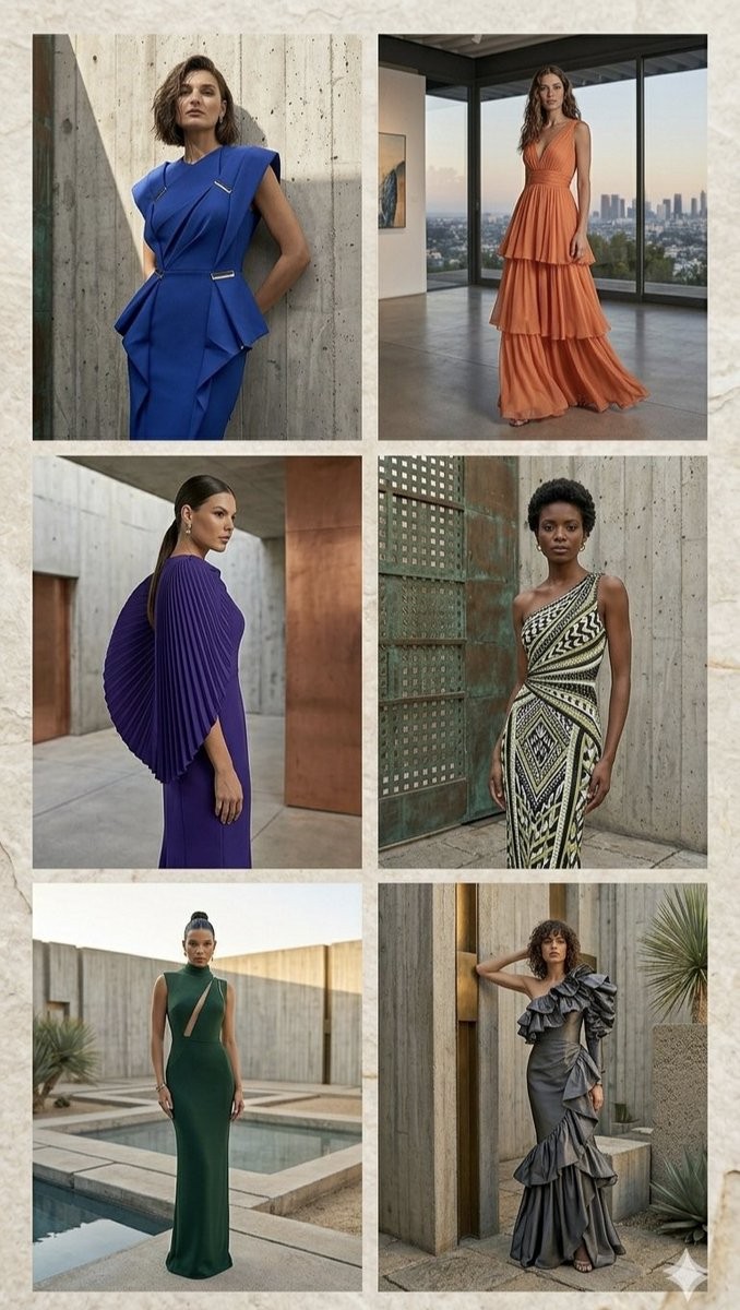 Product Marketing - Architectural High-Fashion Gown Collage